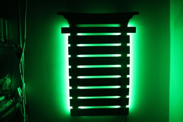 Laser-Engraved-Wooden-Karate-Belt-Holder-LED-Lights-Green